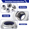 M8 Flange Nuts, 20 Pcs Stainless Steel Metric Hex Lock
