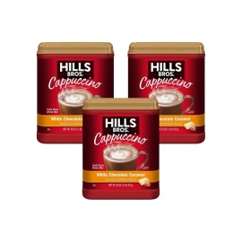 Hills Bros Instant Cappuccino White Chocolate Caramel 16 Ounce Pack Of 3