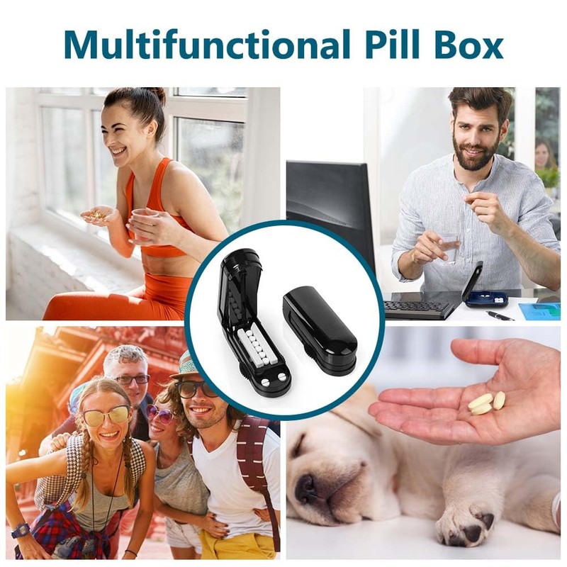 AOGOE Multiple Pill Cutter, Adjustable Pill Splitter for Small and