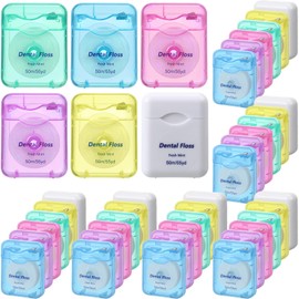 FillTouch 36 Pack Dental Floss Bulk Mint Flavored Floss 50m Each Travel Dental Floss Oral Care Dental Floss for Teeth and Gum Protection (Colorful)
