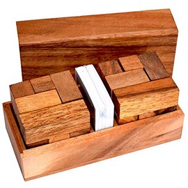 Soma Cube 2 Player 3D Tangram Wooden Cube Puzzle for 2 Players, Puzzle Wood Competition Tangram, Laying Puzzle with Templates and Solution, Children's Puzzle, Soma Cube, Pentominoe Puzzle