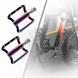 YIBEICO Foot Pedals for Super 73, Upgraded Aluminium Non-Slip Foot Pedals Foot pegs Flat Pedals for Super 73 RX/S1/S2 (Dazzle)