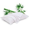 SLEEP ZONE Queen Pillowcase - 100% Rayon White Pillowcase Set