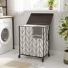 WOWLIVE Laundry Basket with Wheels, Heavy Duty Laundry Hamper with