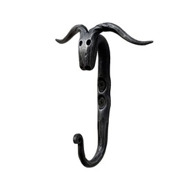Generic Hand Forged Animal Face Metal Hook Wrought Iron Wall Coat Hook Blacksmith Metal Wall Hooks Rack Handmade Rustic Wall Hook Home Classic Look Black Antique Finish Wall Hooks By Living Ideas
