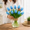 Artificial Tulips for Floral Arrangements, Soft PU Fake Flowers with