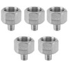 5PCS SS 304 1/4" Male to 3/4” Female NPT Threaded