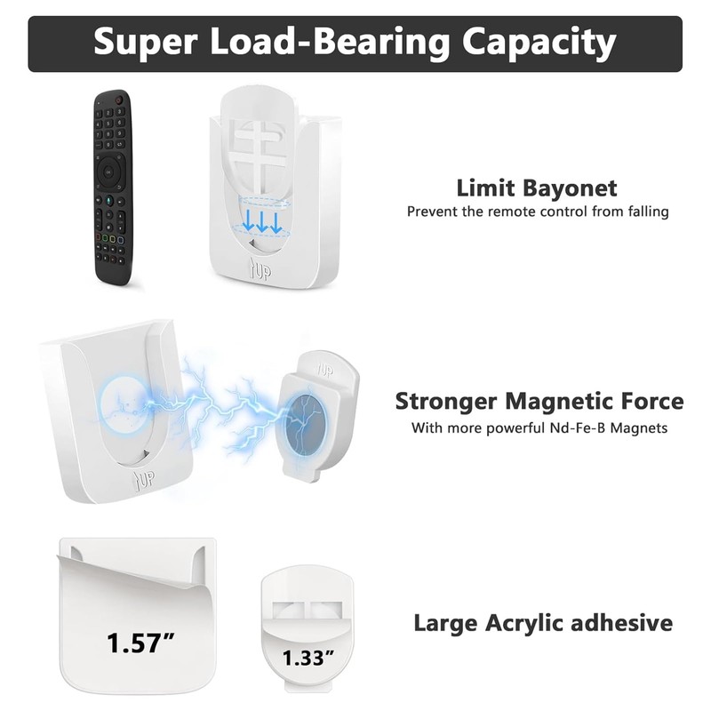 MisFun Pack of 4 Remote Control Holder, Remote Control Organiser,