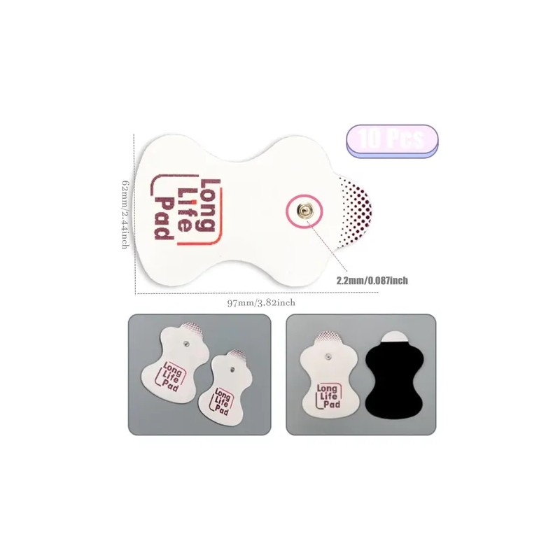 10 Pzs Long Life Pad Electrodo Repuesto Para Equipos Omron