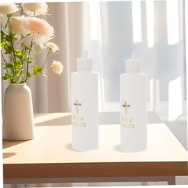 COLLBATH Refillable Holy Water Bottles Set 250ml Church Holy Water Bottle Cross Pattern Religious Easter Decor for Christian Faith