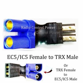 RCP Adapters Fits TRX to IC5/EC5 Includes 1 No Wire Adapter Works with IC5 - TRX Male to EC5/IC5 Female