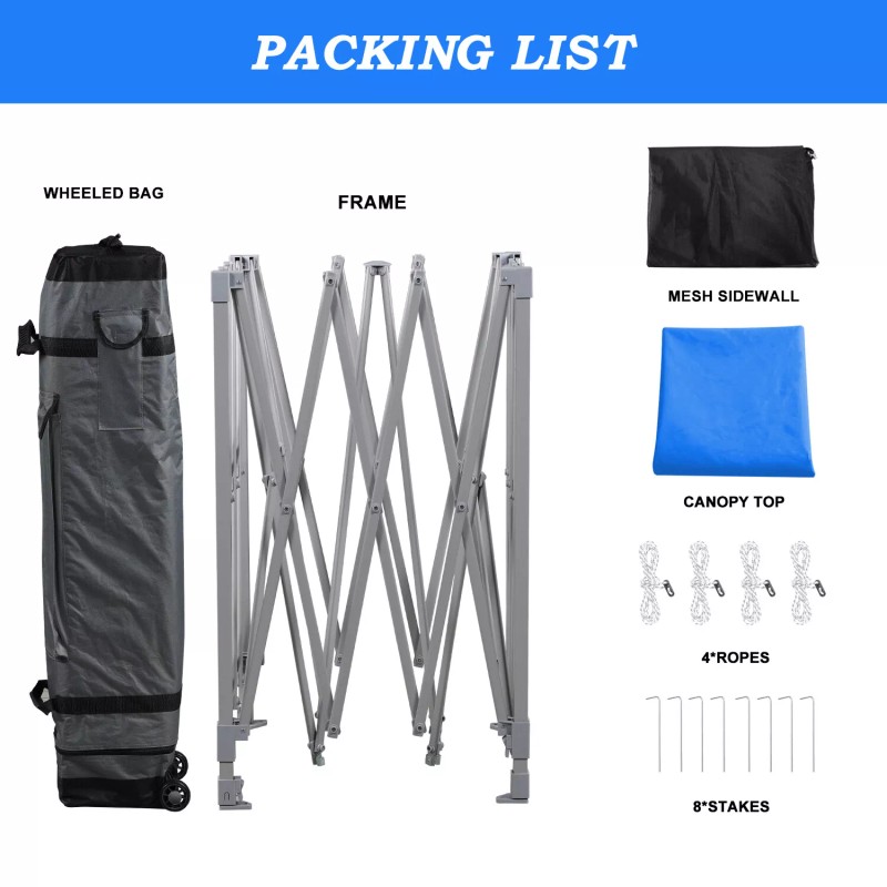 Aoodor 12'x12'/10'x10 - Blue, 12' x 12'