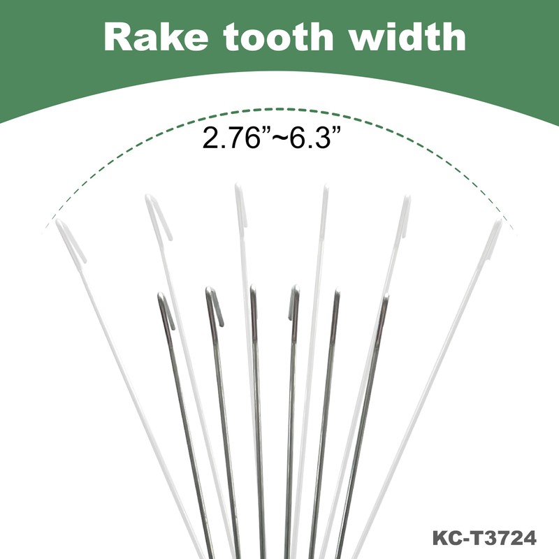 SUMIO Adjustable Hand Rake – 6-Tine Wire Broom, 4-Position Rake