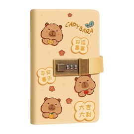 Money Saving Bank, Cute Capibara Panda, Coin Bank with Dial, Book Type, Holds 100 Bills, Hidden Safe, Money File, Insert Money Without Folding, 1 Million Savings Challenge Envelope Savings for Kids