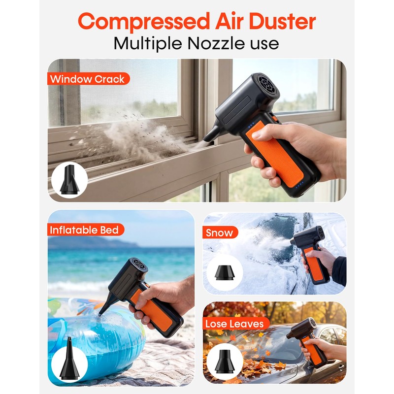 250000RPM Electric Air Duster for Keyboard: One Blow Clears Dust