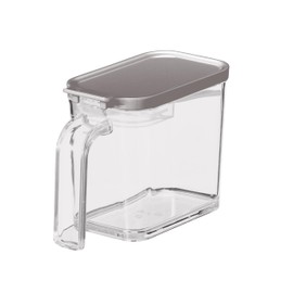 Asvel Condiment Pot Single-handed Operation with Rubbing Cut Compact Slim Type 480ml Grey