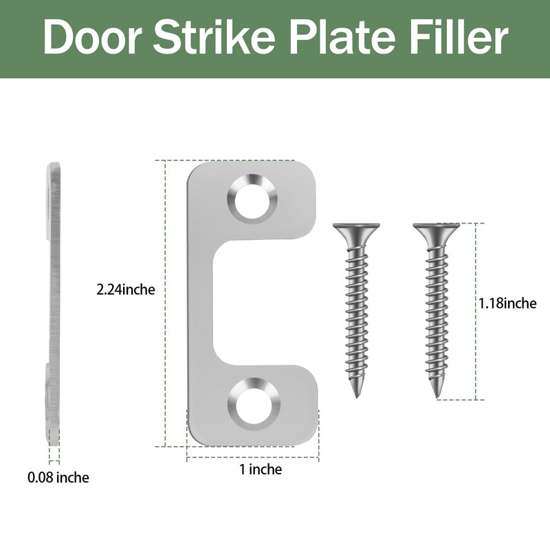 Large Hole Strike Plate - Door Lock Plate for Exterior