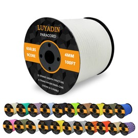 LUYADIN Paracord 650lb - 9 Strand Parachute Spool Cord - 40+ Colors-100ft 200ft 500ft 1000ft 4mm,Paracord for Camping,Hiking,Fishing,Outdoor and DIY