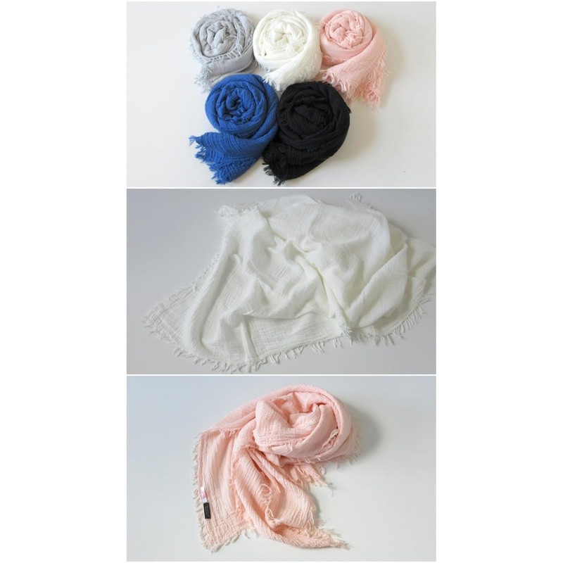 (.a all over the world) Organic Cotton Stole, Large Scarf,