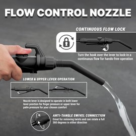 TERA PUMP - Easy-Use Battery Pump for Chemicals & Fuels | Fits 5-20 Gallon Drums | For Methanol, DEF, Ethanol & More | Quick Transfer, 2.1 GPM