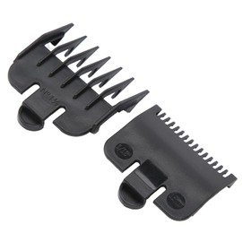 2 Pcs Hair Clipper Guide Combs, 2 Sizes Hair Guards Combs, Attachment Replacement Combs, Barber Haircut Clipper Comb Supply (Black)