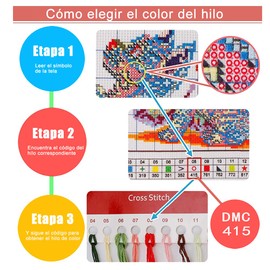 Self Stamped Cross Stitch Kit Full Range of Pre-Printed Starter Kits for Beginners - Owl 24x28cm