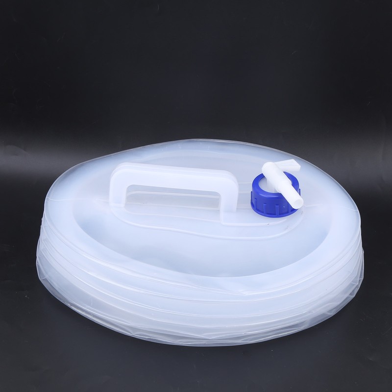 2PCS Outdoor Foldable Water Bucket Portable Plastic Water Bag Bottle