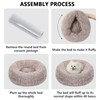 Belababy Donut Dog Cat Bed, Calming Doughnut Fluffy Dog Cat