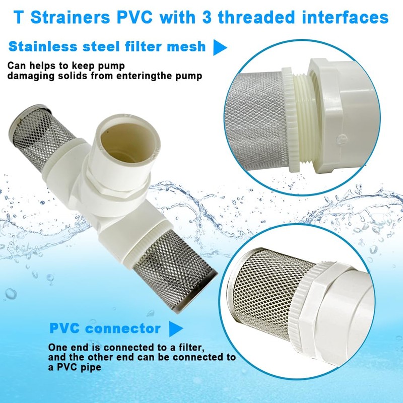 Cotonlake 1" T Strainers Steel Filter Cover Connected to 1"