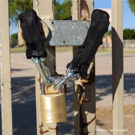 ABUS Hardened Steel 12KS 1/2" Thick Square Security Chain for Bikes, Containers, Trailers, ATV's, Motorcycles and Personal/Industrial Property (6 Foot)