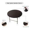 Viiamacki Round Spandex 60 Inch Fitted Tablecloth, Elastic Picnic Folding