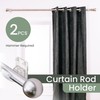 2pcs Heavy Duty Curtain Rod Holders with Wide Hook, 5X
