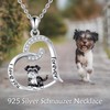 ONEFINITY Schnauzer Gifts Sterling Silver Schnauzer Pendant Necklace Schnauzer Dog