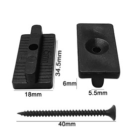 Pack of 100 WPC Clips 6 mm Hidden Fixing Spacer Clip Made of Plastic for WPC Decking Patio Clips with Screws for Screwing Flooring