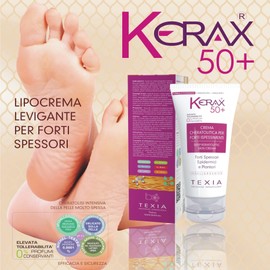 KERAX 50, Lipocrema per forti ispessimenti, con azione levigante e cheratolitica intensiva,ipercheratosici cheratosi seborroiche, calli, duroni,