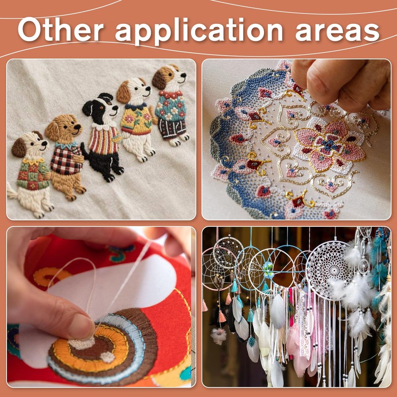 Easusy Sewing Thread, Black and White 4 Pcs 200 Yards