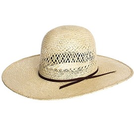 RODEO KING Mens RK204 RK Jute 4 1/2` Brim Open Straw 7 Natural
