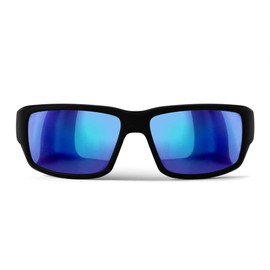 REKS - anteojos de sol envolventes - Marco irrompible, Azul espejo, Estandar