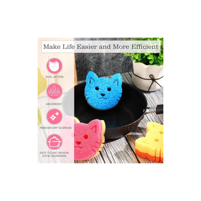 cyclingcolors 2 x Cleaning Sponges for the Kitchen Dish Sponge