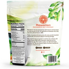 Hawaiian Macadamia Nut Company Dry Roasted Macadamia Nuts with Sea Salt 24 Oz (Pack of 2, Total 48-Ounce), Source of Fiber, Gluten-Free and Certified Non-GMO, Premium Quality, Crunchy and Delicious