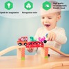 Montessori Wooden Dinosaur Train Set,Toddler Toys for 2 3 4