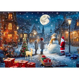 Christmas Jigsaw Puzzles 1000 Piece for Adults-Snowy Night Christmas puzzle adults 1000 piece puzzle 2025 Christmas jigsaw puzzles 1000 Piece for Adults
