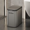 Stainless Steel Dog Proof Bathroom Trash Can with Press Top