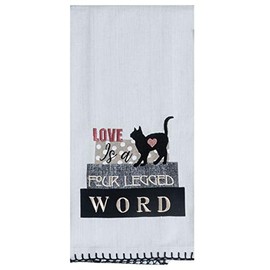 Kay Dee Designs Four Legged Word Embroidered Tea Kitchen Towel, 18" x 28", Various