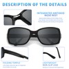 SZEOEOM Bifocal Reading Sunglasses with Integrated Reading Strength Foldable TR90