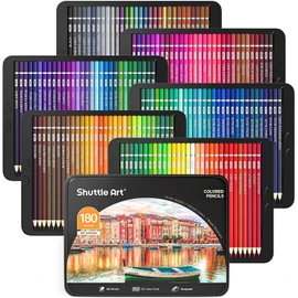 Shuttle Art 180 Coloring Pencils for Adults, Soft Core Coloring Pencils Set with 4 Sharpeners, Professional Color Pencils for Artists Kids Adults Sketching and Drawing