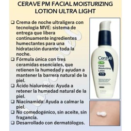 Cerave Am Fps 30  Pm Hidratante Facial Día  Noche 2x60ml                                                                                              