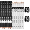 14PCS White Barber Pencil Set, Smudge-proof Beard Shaping Guide Pen
