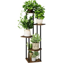 GENTINGBRO 5 Tiered Plant Stand Indoor Corner Plant Shelf for Multiple Plants for Patio Garden Balcony Living Room Bedroom