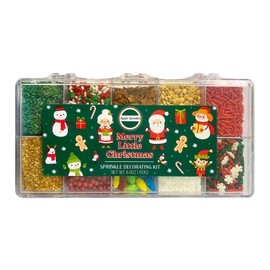 Mystic Sprinkles Christmas Holiday sprinkle Decorating Kits (Merry Little Christmas Sprinkle Decorating Kit 6.8oz)